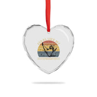 Bonus Dad Heart Crystal Glass Ornament Retro Feral Raccoon Stepdad Gifts From Bonus Daughter Stepdaughter