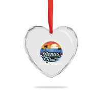 Bonus Dad Heart Crystal Glass Ornament The Man Myth Bad Influence Step Dad Fathers Day Gift