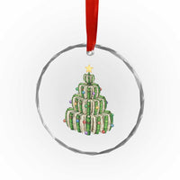Book Christmas Tree Book Lover Teacher Librarian Crystal Glass Ornament - Wonder Print Shop