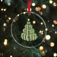 Book Christmas Tree Book Lover Teacher Librarian Crystal Glass Ornament - Wonder Print Shop