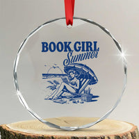 Book Girl Summer Crystal Glass Ornament Funny Beach Book Lover Gift