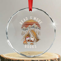 Book Lover Gift Crystal Glass Ornament Read Smore Books Camping Humor TS12