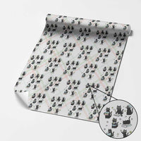Bookish Black Cat Wrapping Paper Roll Funny Librarian Cat Lover Gift