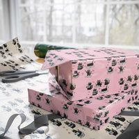 Bookish Black Cat Wrapping Paper Roll Funny Librarian Cat Lover Gift