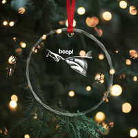 Boop Shark Meme Crystal Glass Ornament Funny Nose Touch Shark Lovers Ocean Life