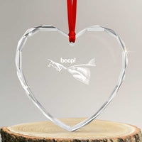 Boop Shark Meme Heart Crystal Glass Ornament Funny Nose Touch Shark Lovers Ocean Life
