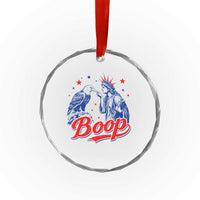 Boop Statue of Liberty and Eagle 4th of July Crystal Glass Ornament