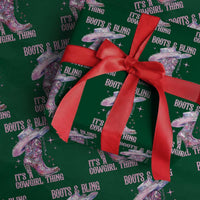 Boots and Bling Its A Cowgirl Thing Wrapping Paper Roll