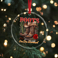 Boots On The Ground Crystal Glass Ornament Cowgirl Line Dance Western Cowboy - Wonder Print Shop