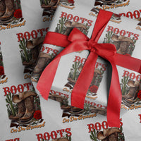 Boots On The Ground Wrapping Paper Roll Cowgirl Line Dance Western Cowboy - Wonder Print Shop