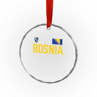Bosnia and Herzegovina Pride Crystal Glass Ornament BiH Bosnian Flag Souvenirs
