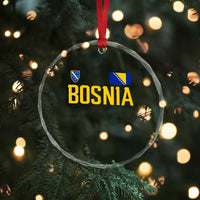 Bosnia and Herzegovina Pride Crystal Glass Ornament BiH Bosnian Flag Souvenirs