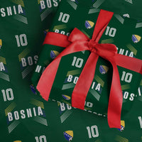 Bosnia Herzegovina Soccer Sports Graphic Number 10 Jersey Style Wrapping Paper Roll Proud Bosnian Football Fans Game Day Pride