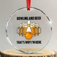 Bowling And Beer That's Why I'm Here Crystal Glass Ornament Drinking Bowling Gift TS12