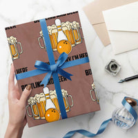 Bowling And Beer That's Why I'm Here Wrapping Paper Roll Drinking Bowling Gift - Wonder Print Shop