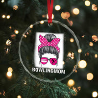 Bowling Mom Life Crystal Glass Ornament Funny Bowler Gift - Wonder Print Shop