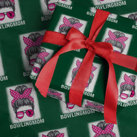 Bowling Mom Life Wrapping Paper Roll Funny Bowler Gift - Wonder Print Shop