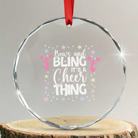 Bows And Bling Its A Cheer Thing Crystal Glass Ornament Cheer Mom And Cheerleader Gift TS12