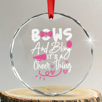 Bows And Bling Its A Cheer Thing Crystal Glass Ornament Cheerleading Gift TS12