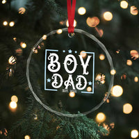 Boy Dad Est 2025 Crystal Glass Ornament Expect Baby Boy Son Fathers Day 2025 TS10