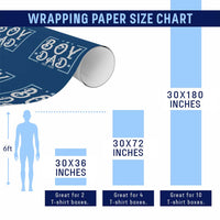 Boy Dad Est 2025 Wrapping Paper Roll Expect Baby Boy Son Fathers Day 2025 - Wonder Print Shop