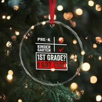 Boys and Girls First Day of First Grade Crystal Glass Ornament Back to School