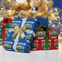 Brazil Drinking Team Wrapping Paper Roll Funny Brazilian Flag Beer Party Gift