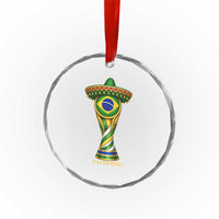 Brazil Football Supporter Gift Crystal Glass Ornament Vai Brasil