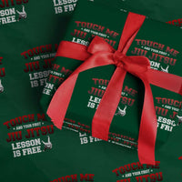 Brazilian BJJ Wrapping Paper Roll Touch Me First Jiu Jitsu Lesson Is Free - Wonder Print Shop