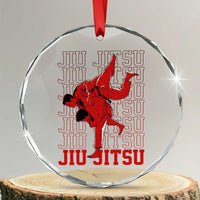Brazilian Jiu Jitsu Crystal Glass Ornament BJJ Distressed - Wonder Print Shop