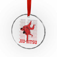 Brazilian Jiu Jitsu Crystal Glass Ornament BJJ Distressed - Wonder Print Shop