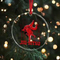 Brazilian Jiu Jitsu Crystal Glass Ornament BJJ Distressed - Wonder Print Shop