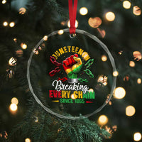 Breaking Every Chain Since 1865 Juneteenth Crystal Glass Ornament Celebrating Black Freedom - Wonder Print Shop