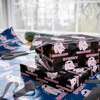 Breast Cancer Halloween Wrapping Paper Roll Ghost Wear Pink Ribbon Spooky Warrior - Wonder Print Shop