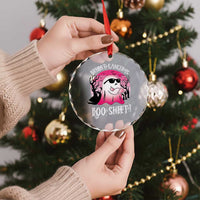 Breast Cancer Is Boo Sheet Crystal Glass Ornament In October Ghost Wear Pink TS10