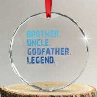 Brother Uncle Godfather Legend Crystal Glass Ornament Best Funny Uncle Fathers Day - Wonder Print Shop