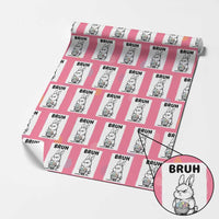 Bruh Angry Easter Bunny with Eggs Basket Wrapping Paper Roll Funny Rabbit Meme Humor Graphic Gift