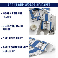 Bruh Angry Easter Bunny with Eggs Basket Wrapping Paper Roll Funny Rabbit Meme Humor Graphic Gift