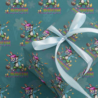 Bruh Dab Bunny Easter Wrapping Paper Roll Funny 80s Retro Vintage Party Cool Rabbit