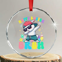Bruh Easter Crystal Glass Ornament Funny Bunny Dab Rabbit Dance - Wonder Print Shop