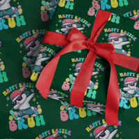 Bruh Easter Wrapping Paper Roll Funny Bunny Dab Rabbit Dance - Wonder Print Shop