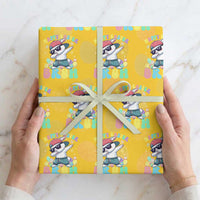 Bruh Easter Wrapping Paper Roll Funny Bunny Dab Rabbit Dance
