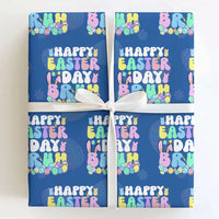 Bruh Easter Wrapping Paper Roll Teens Boys Kids Cute Bunny Eggs