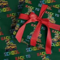 Bruh We Back Wrapping Paper Roll Funny Dinosaur Back To School Dinosaur
