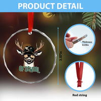 Bucked' 100 Days Of School Crystal Glass Ornament Deer Student Boy Girls 100th Day TS02