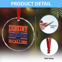 Buffalo Football Crystal Glass Ornament Funny Vintage 90s Bills Fan - Wonder Print Shop