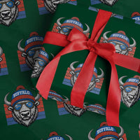 Buffalo Football Wrapping Paper Roll Vintage 90s Bill Fan Game Day - Wonder Print Shop
