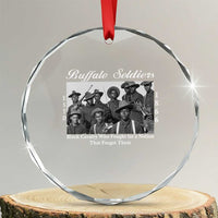 Buffalo Soldiers 1866 African American Cavalry Crystal Glass Ornament Black History Military Heritage Gift