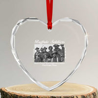 Buffalo Soldiers 1866 African American Cavalry Heart Crystal Glass Ornament Black History Military Heritage Gift