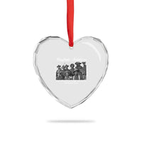 Buffalo Soldiers 1866 African American Cavalry Heart Crystal Glass Ornament Black History Military Heritage Gift